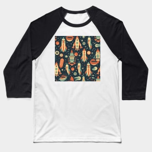 Rocket Pattern Baseball T-Shirt